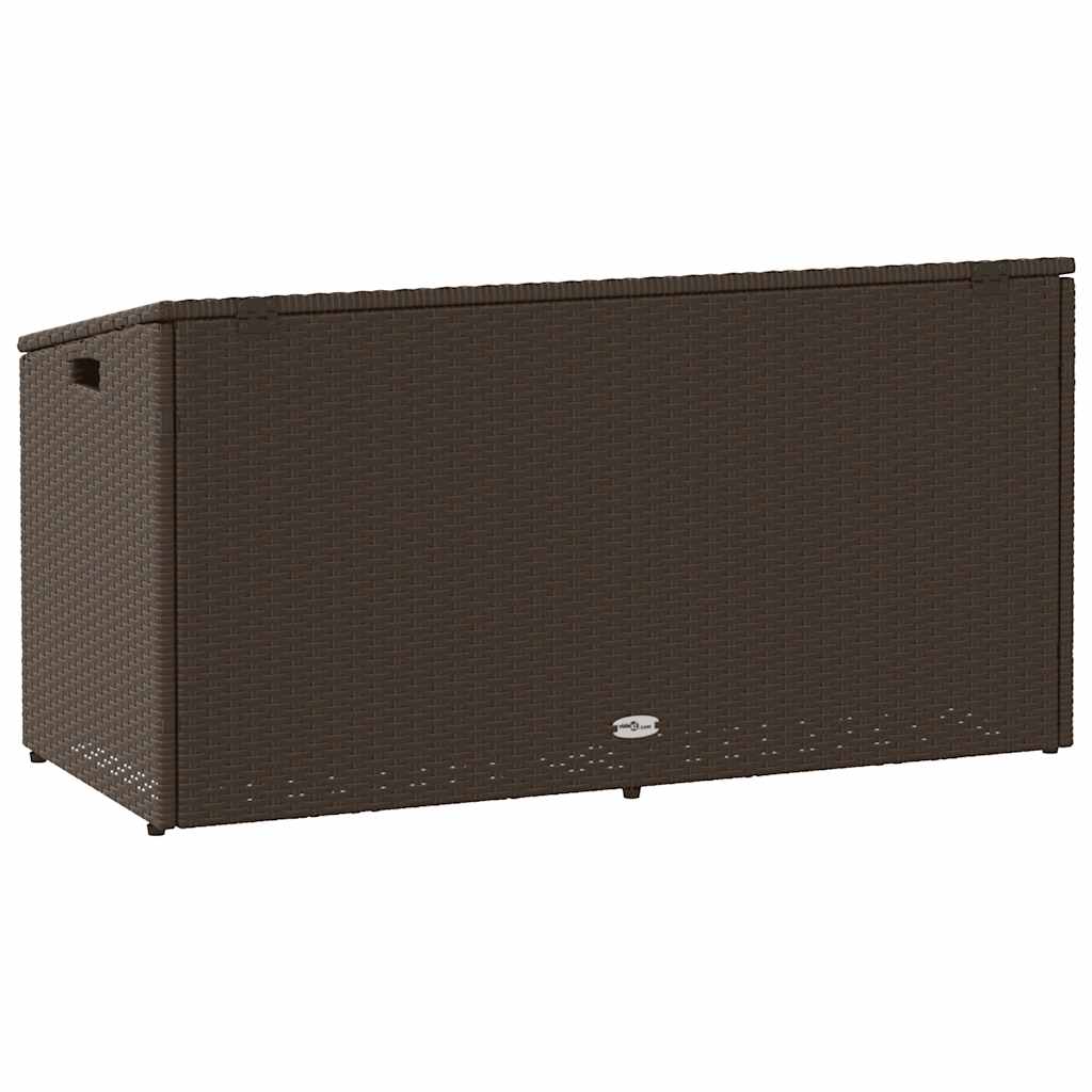 Garden Storage Box Brown 110x50x58 cm Poly Rattan